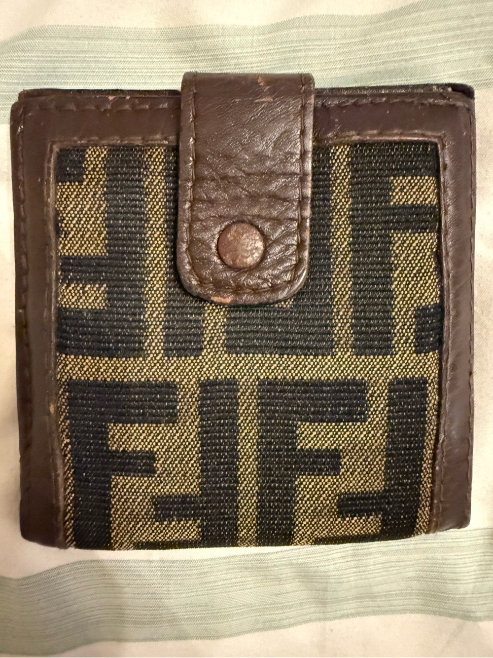 Fendi Zucca Monogram Compact Wallet